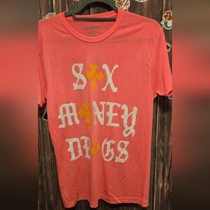 Lucki the rapper Tour vibrant Pink Graphic Tee with Bold Print